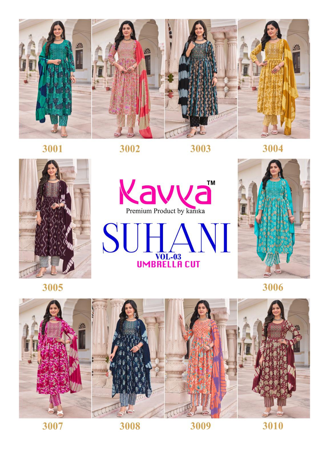 Suhani Vol 3 By Kavya Viscose Kurti With Bottom Dupatta Wholesale In India