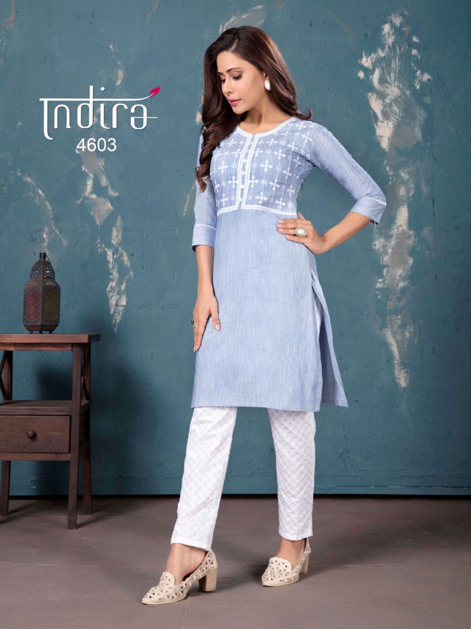 Indira The Spring 2 Latest fancy Regular Wear Embroidered Kurtis With Bottom Collection
