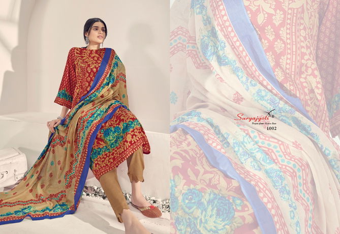 Suryajyoti Seerat 1 Latest Fancy Designer Casual Regular Wear Cotton Printed Dress Material Collection
