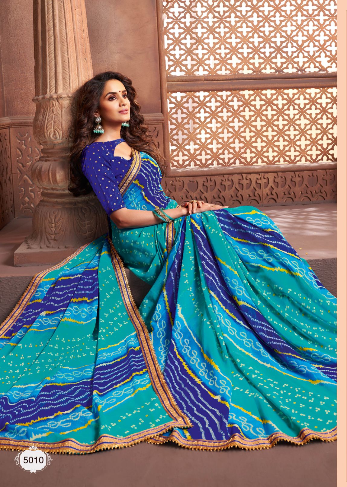 Hirva Latest Bandhani Style Designer Saree Collection 