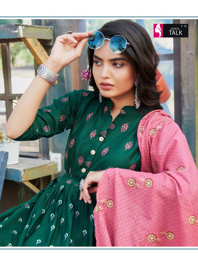 Ft Cocktail 1 Designer Latest Fancy Festive Wear Rayon Kurti With Dupatta Collection
