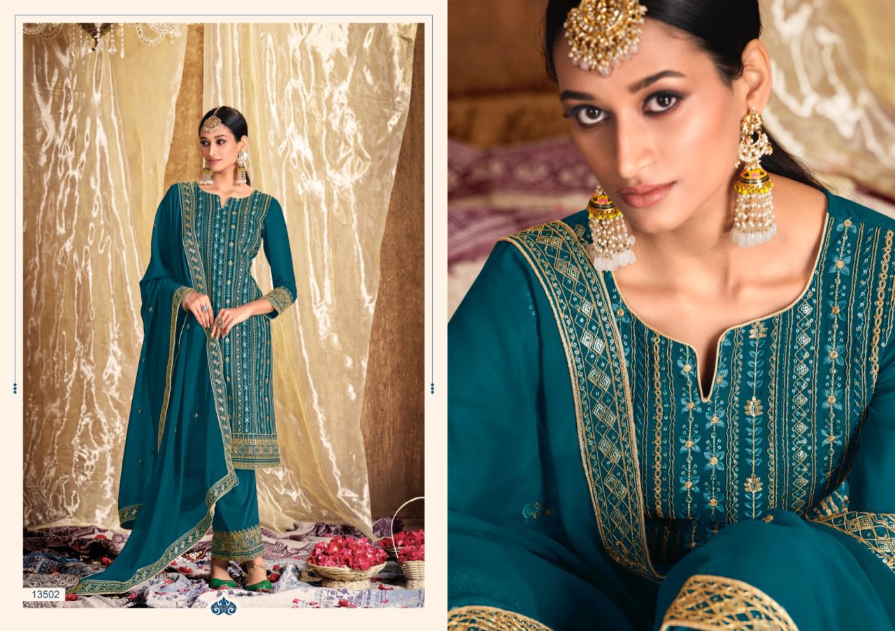 Deepsy Misri Festive Wear Georgette Embroidery Designer Salwar Kameez Collection