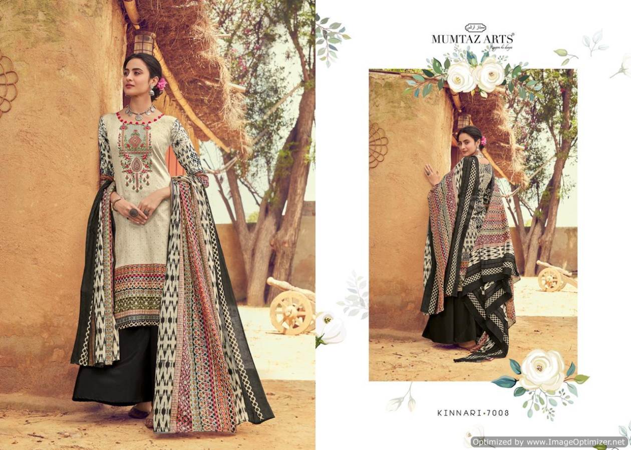 Mumtaz Art Kinnari Latest Designer Pure Jam Satin Digital Prints With Designer Embroidery Work Dress Material 