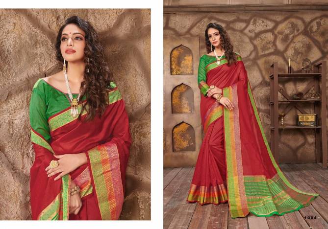 Saroj Choklet Festive Wear Cotton Silk Designer Latest Saree Collection
