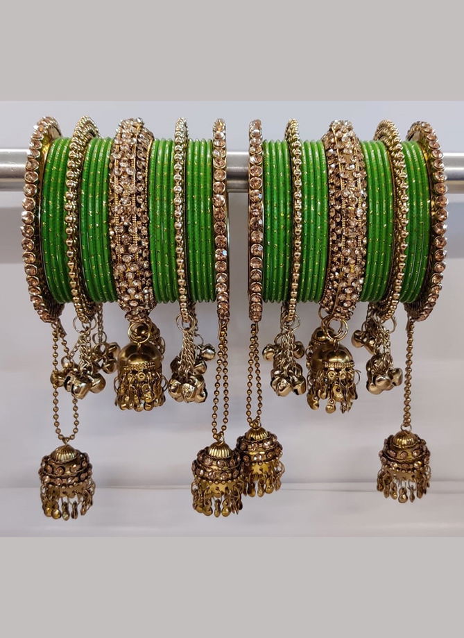 Latest Heavy Bridal Bangles Collection Jhumki Latkan Style