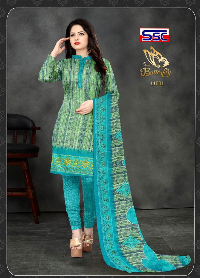 Ssc Butterfly Casual Daily Wear Cotton Printed Designer Dress Material Collection
