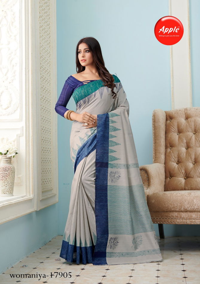 Apple Womaniya Latest Bhagalpuri Silk Casual Wear Decent Look Saree Collection
