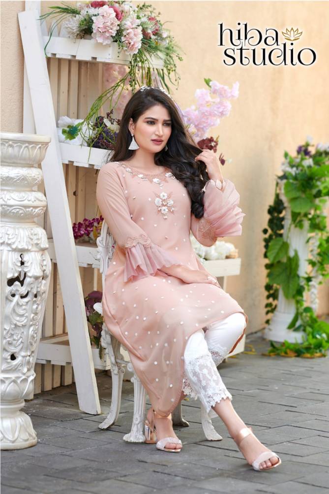 Hiba Premium Ipc 32 Fancy Party Wear Georgette Top With Bottom Collection