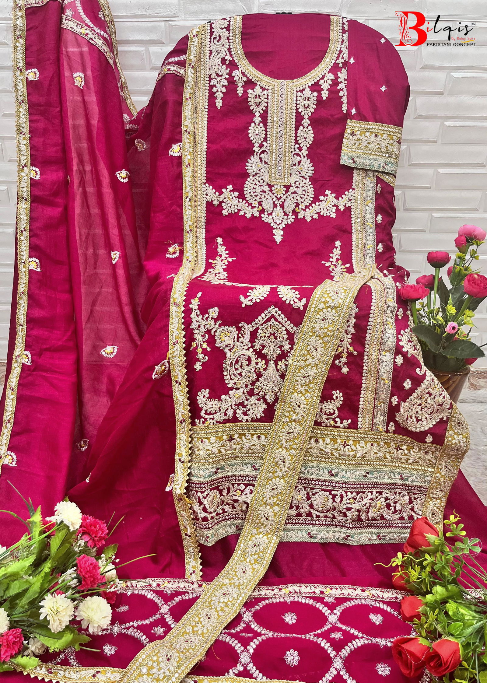 Bilqis B 104 A To C Pakistani Wholesale Salwar Suit Suppliers In Mumbai