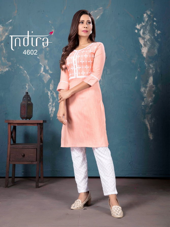 Indira The Spring 2 Latest fancy Regular Wear Embroidered Kurtis With Bottom Collection
