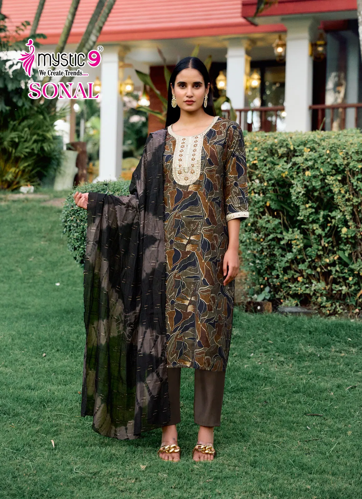 Sonal Vol 1 By Mystic 9 Roman Silk Kurti With Bottom Dupatta Wholesale Online