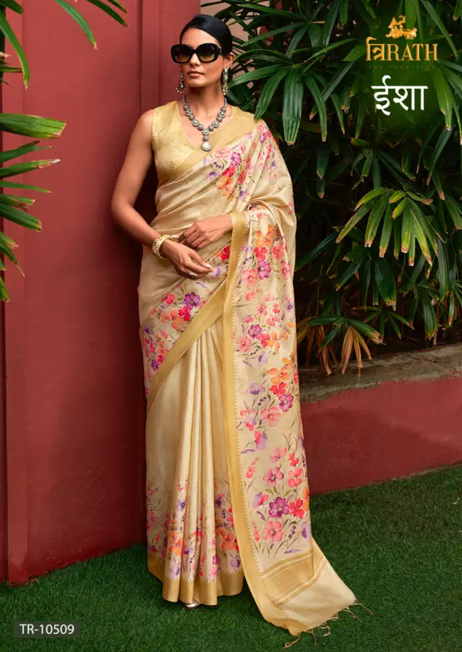 Isha By Trirath Art Silk Digital Printed Sarees Orders In India