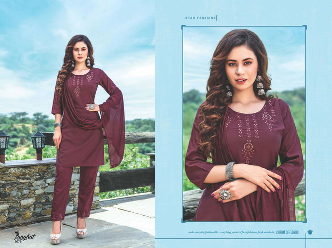 PANGHAT VOL 05 Latest Fancy Designer Stylish Festive Wear Chinnon Silk Readymade Salwar Suit Collection