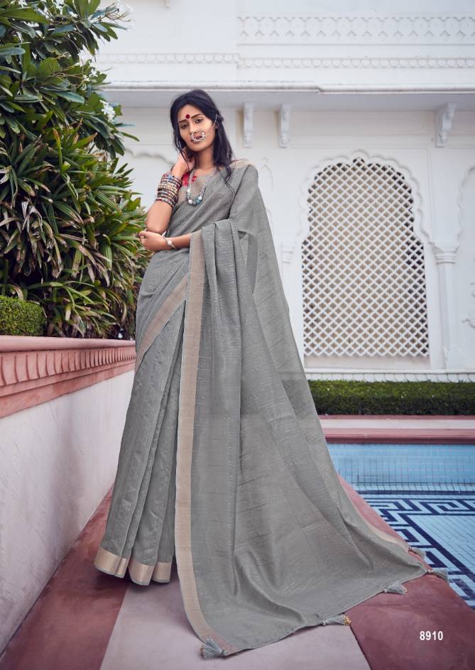 Lt Shaze Fancy Party Wear Linen Silk Latest Designer Saree Collection