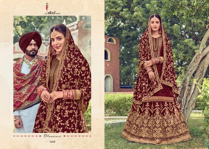 Eba Gulabi Rang Designer pure viscose upada silk with khatli work with heavy embroidery work With Dupatta Salwar Suits Collection