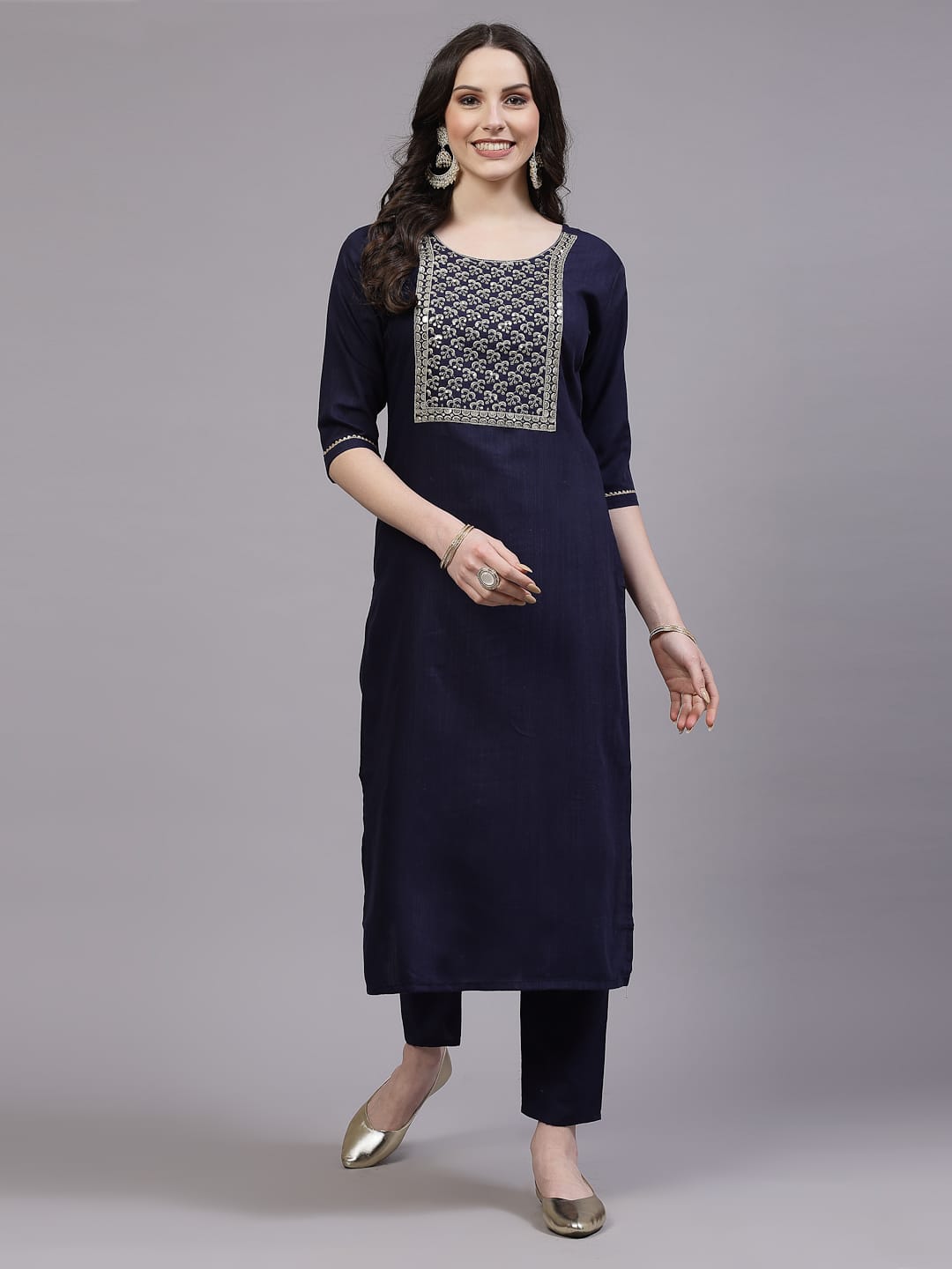 Shamal Viscose Reyon Embroidery Kurti With Bottom Dupatta Wholesale Shop In Surat