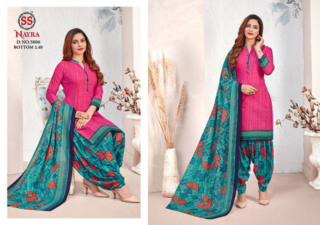 Nayra 5 Latest Fancy Designer Heavy Casual Regular Wear cotton Printed Panjabi Dress Materials Collection
