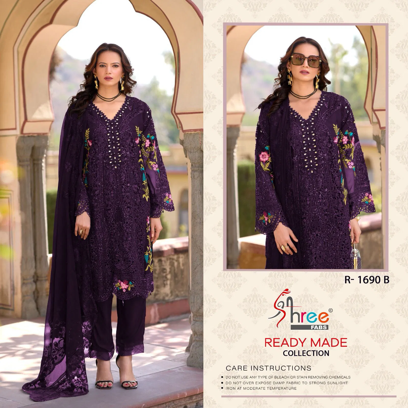 Shree R 1690 Ragga Chiffon Ready Made Pakistani Salwar Suits