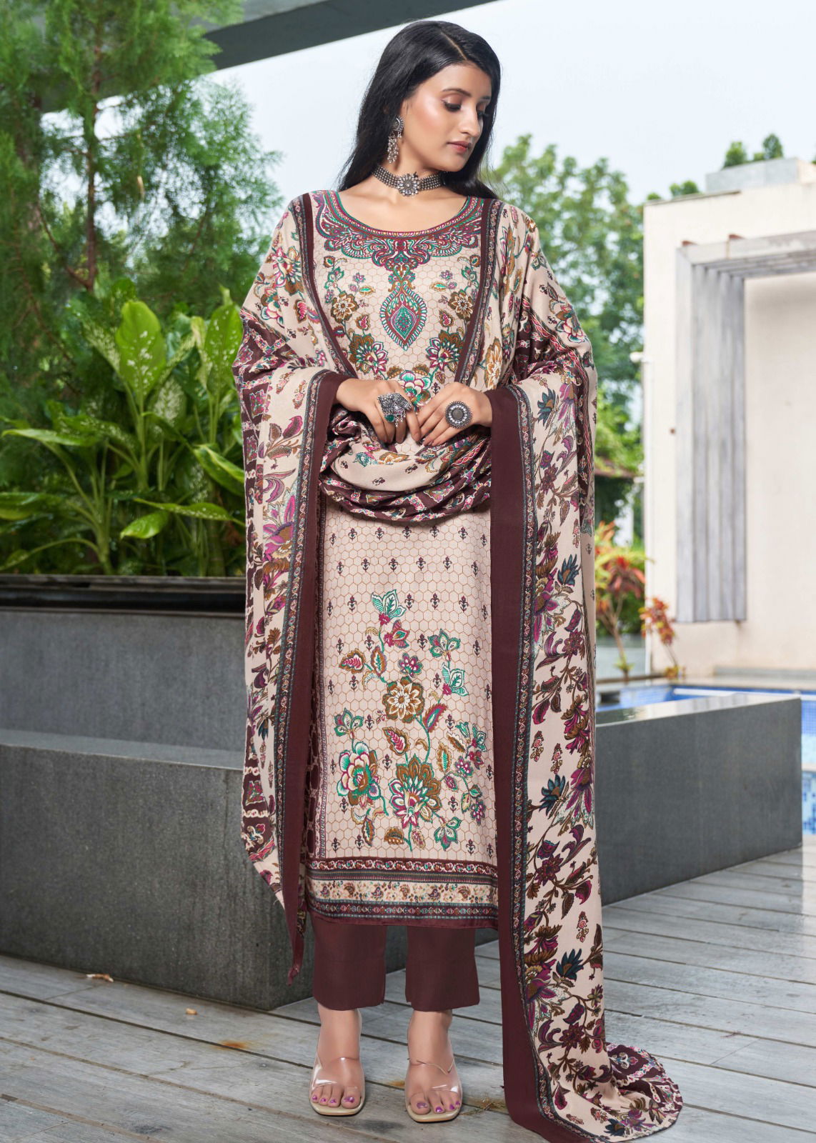 Shahin By Roli Moli Pashmina Dress Material Wholesale Shop In India