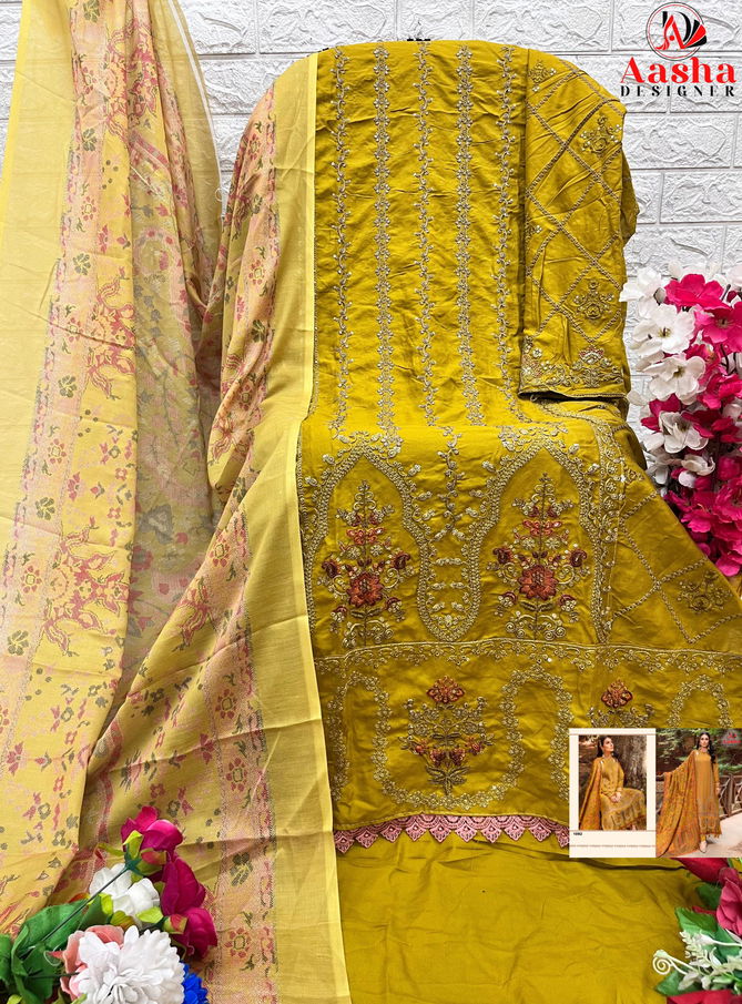 Aasha 1092 Embroidery Printed Rayon Pakistani Salwar Suits Manufacturers