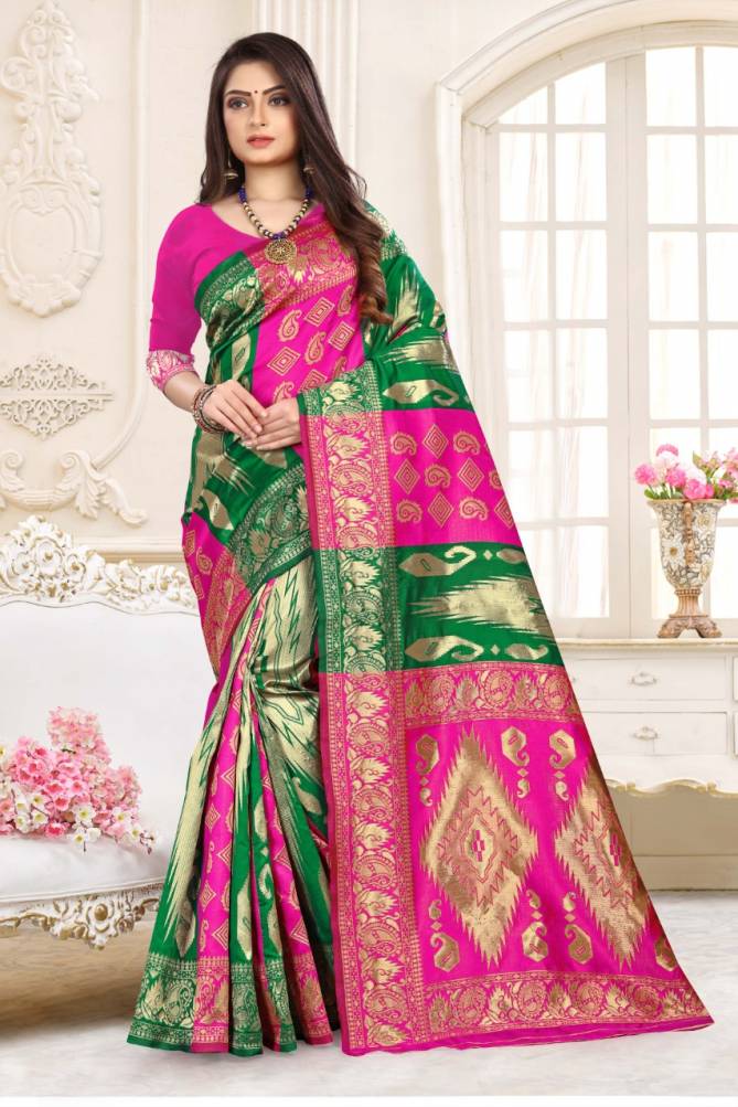 Pent House Latest Full Printed Design Wedding Saree Collection 