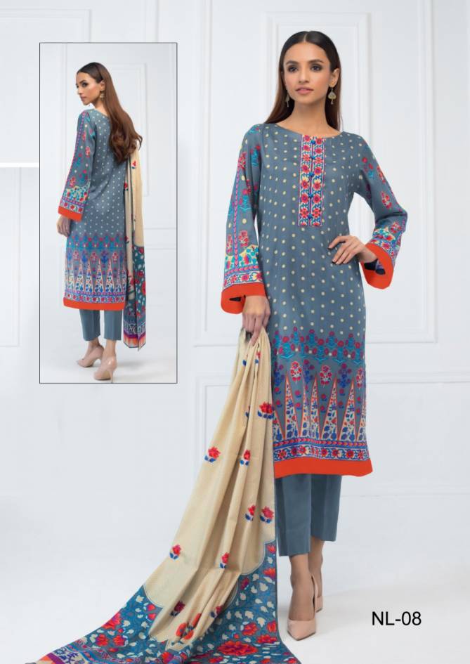 Nikhaar Luxury Latest Designer Pure Cotton Printed Karachi Dress Material Collection 