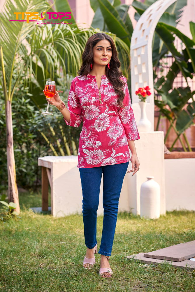 Baby Vol 5 By Tips And Tops Rayon Printed Western Ladies Tops Online Wholesale