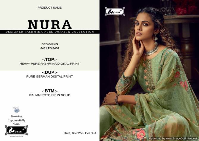 Kesar Nura Latest Designer Heavy Pure Pashmina Digital Printed Dress Material Collection  