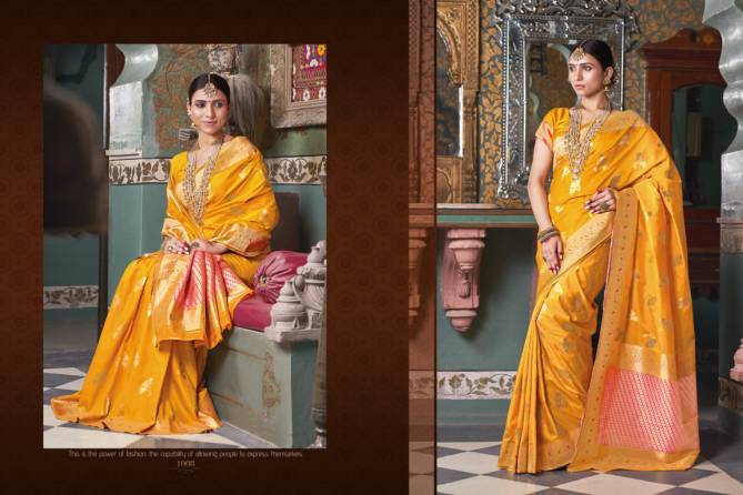 Sangam Purnima Designer Fancy Wedding Wear Banarasi Silk Printed Saree Collection
