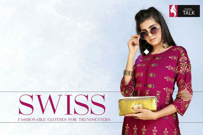 Ft Swiss Latest Fancy Casual Wear Heavy Rayon Printed Designer Kurtis Collection
