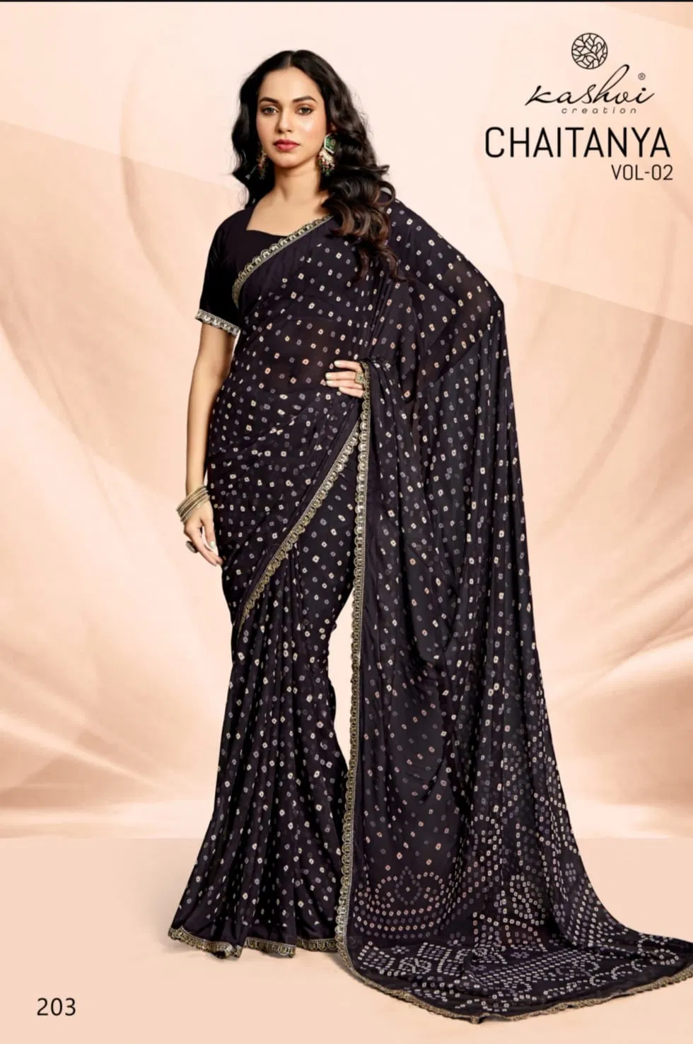  Chaitanya Vol 2 by Kashvi  Bandhej Weightless Fancy Saree Collection