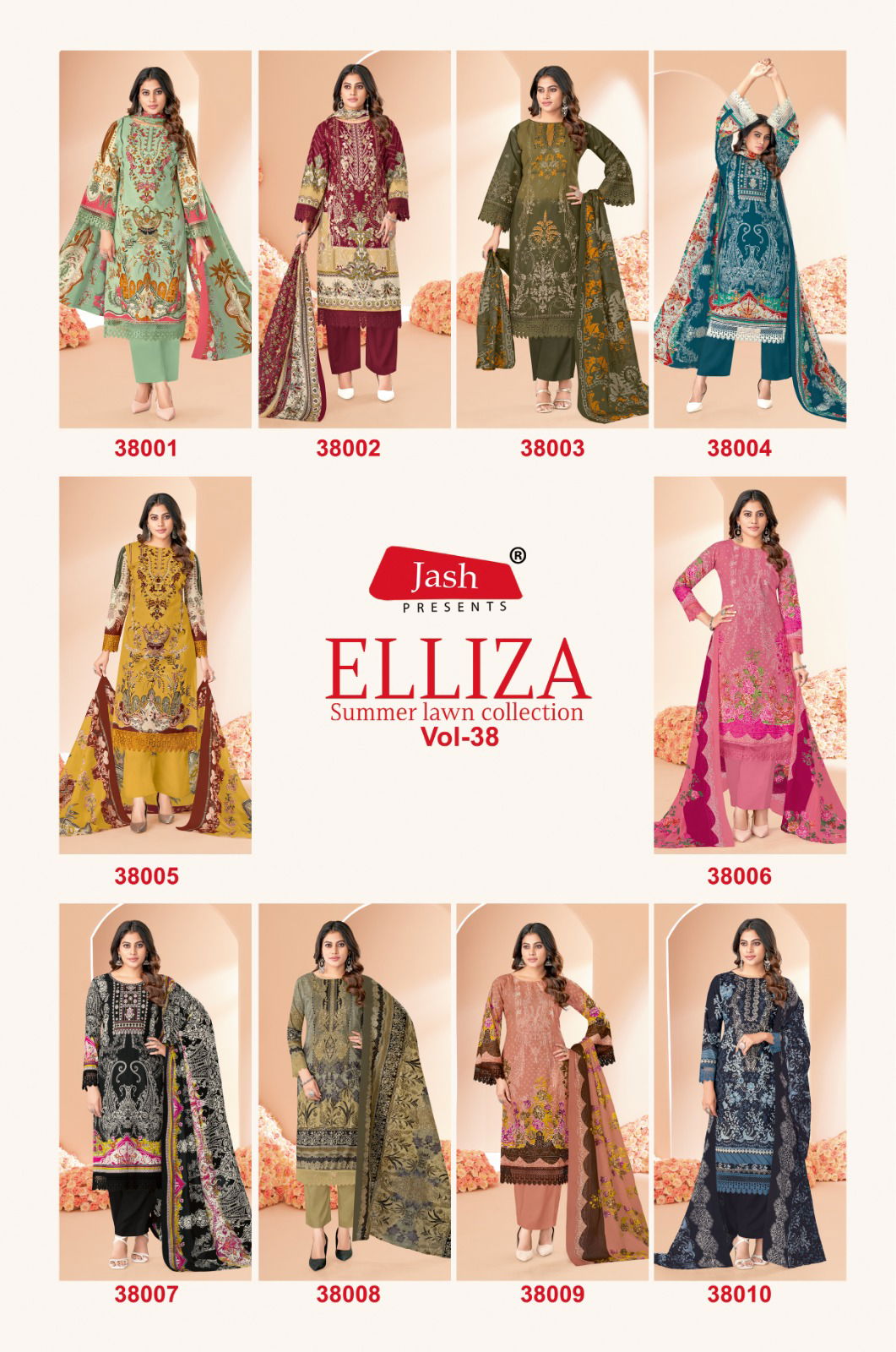 Elliza Vol 38 By Jash Cotton Dress Material Suppliers In India