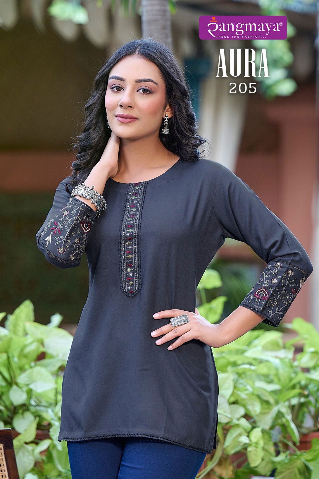 Aura Vol 2 By Rangmaya Rayon Tunic Ladies Top Exporters In India