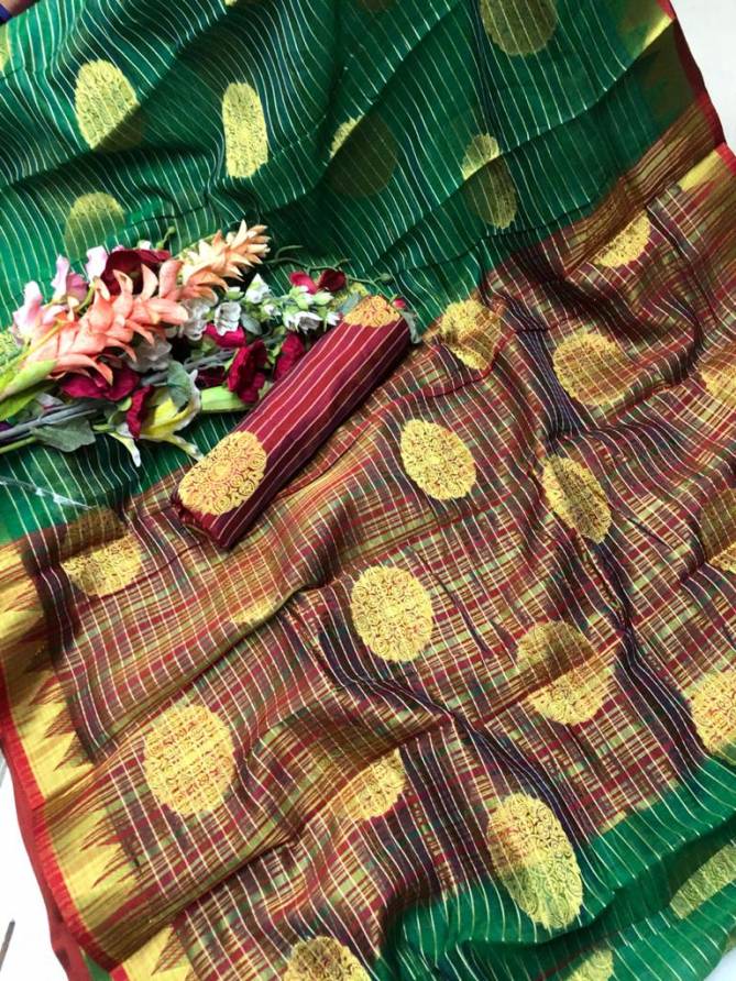 Redolence Latest Festive Wear Goal Saree Chanderi Cotton Saree Collection