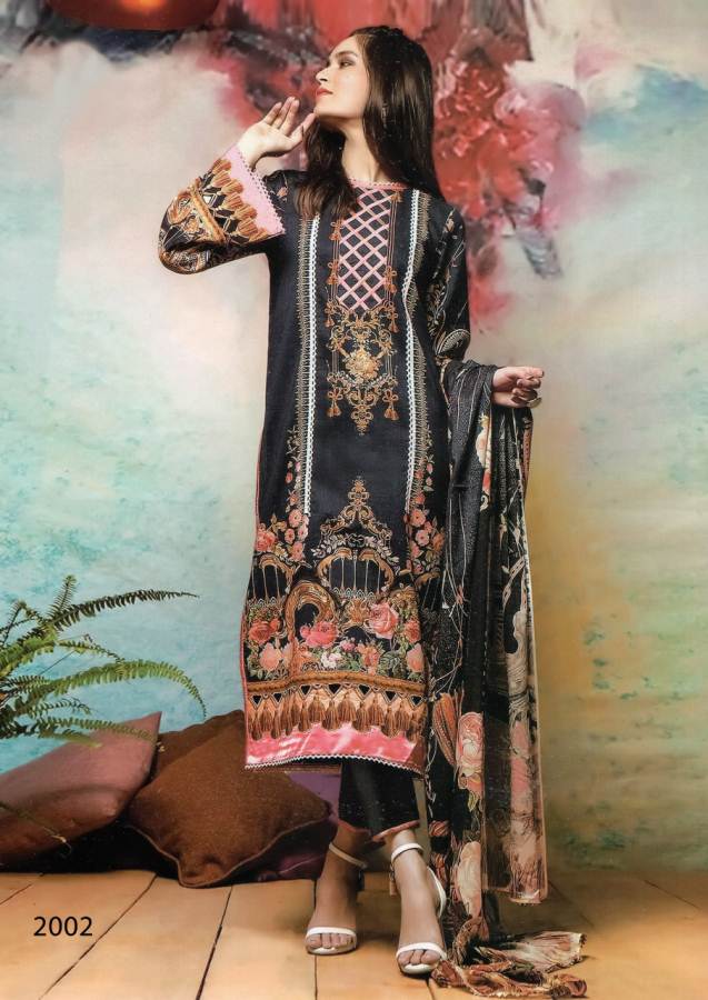 Asifa Nabeel 2 Latest Designer Party Wear Printed Heavy Lawn Cotton Dress Material 