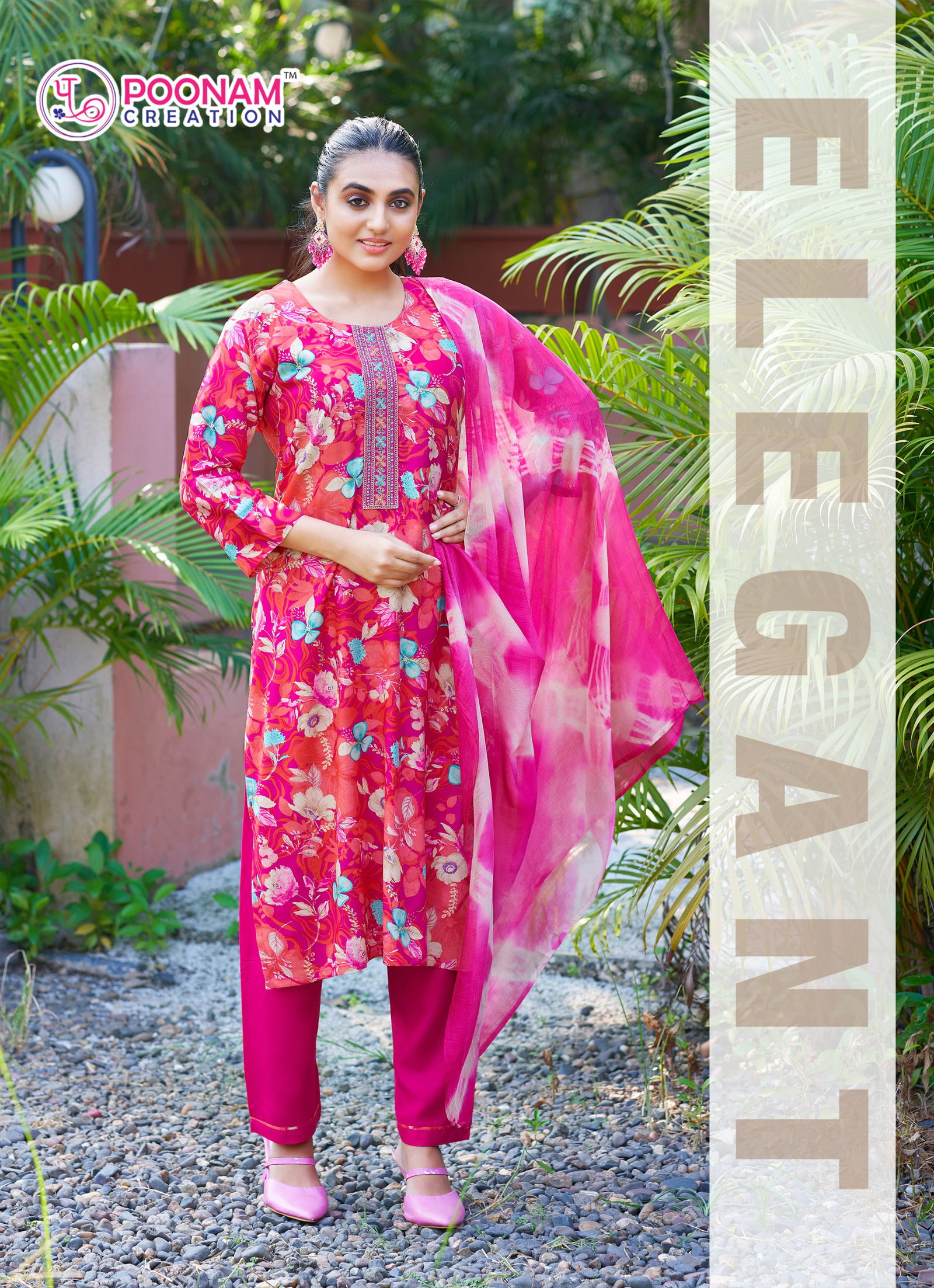 Apsara Vol 3 By Poonam Rayon Foil Printed Kurti With Bottom Dupatta Orders In India