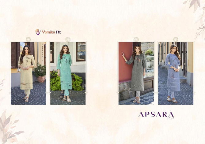 Vamika Apsara 2 Nx Exclusive Ethnic Wear Designer Latest Kurti With Bottom Collection
