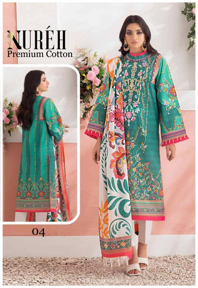Nureh Premium Cotton 1 Fancy Casual Wear Karachi Cotton Dress Material Collection