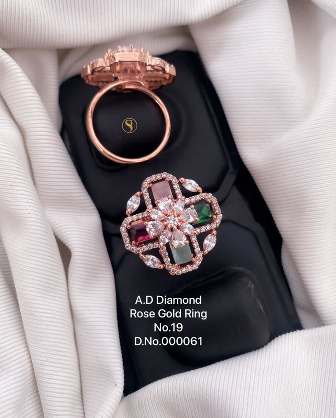 AD Rose Gold Ring  Exporters in India