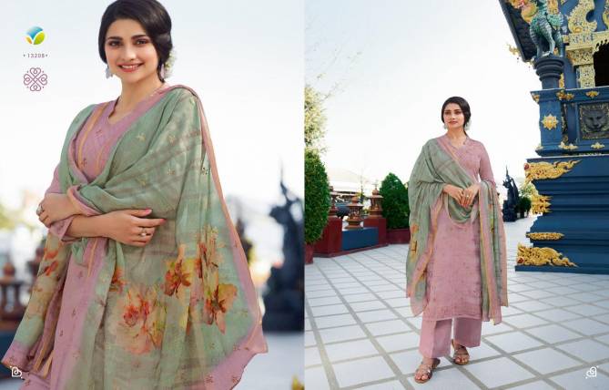 VINAY FASHION KERVIN - SEPHALI Fancy Festive Wear Fine Cotton Satin With Sequence Work Digital Printed Designer Salwar Suit Collection