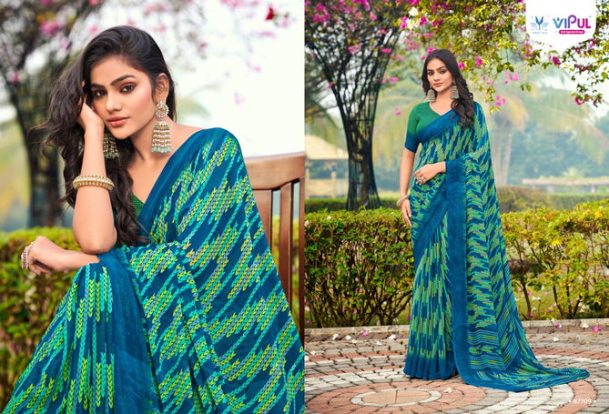 Simran By Vipul Geogette Daily Wear Saree Wholesale Shop In Surat