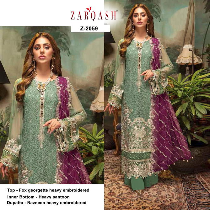 Nazneen Zaida 201 Series Festive Wear Georgette Designer Salwar Kameez