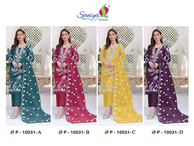 ST P 10031 By Saniya Organza Pakistani Suits Catalog 