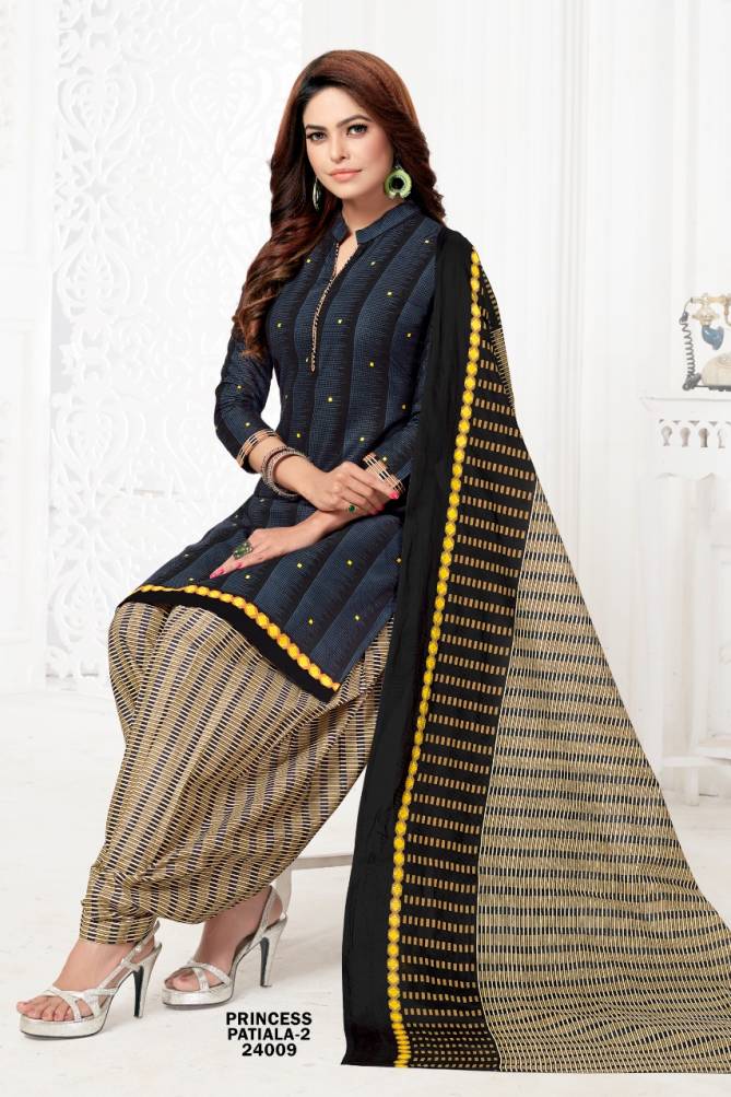 Princess Patiala 2 Printed Cotton Casual Wear Salwar Suit Ready Made Collection
