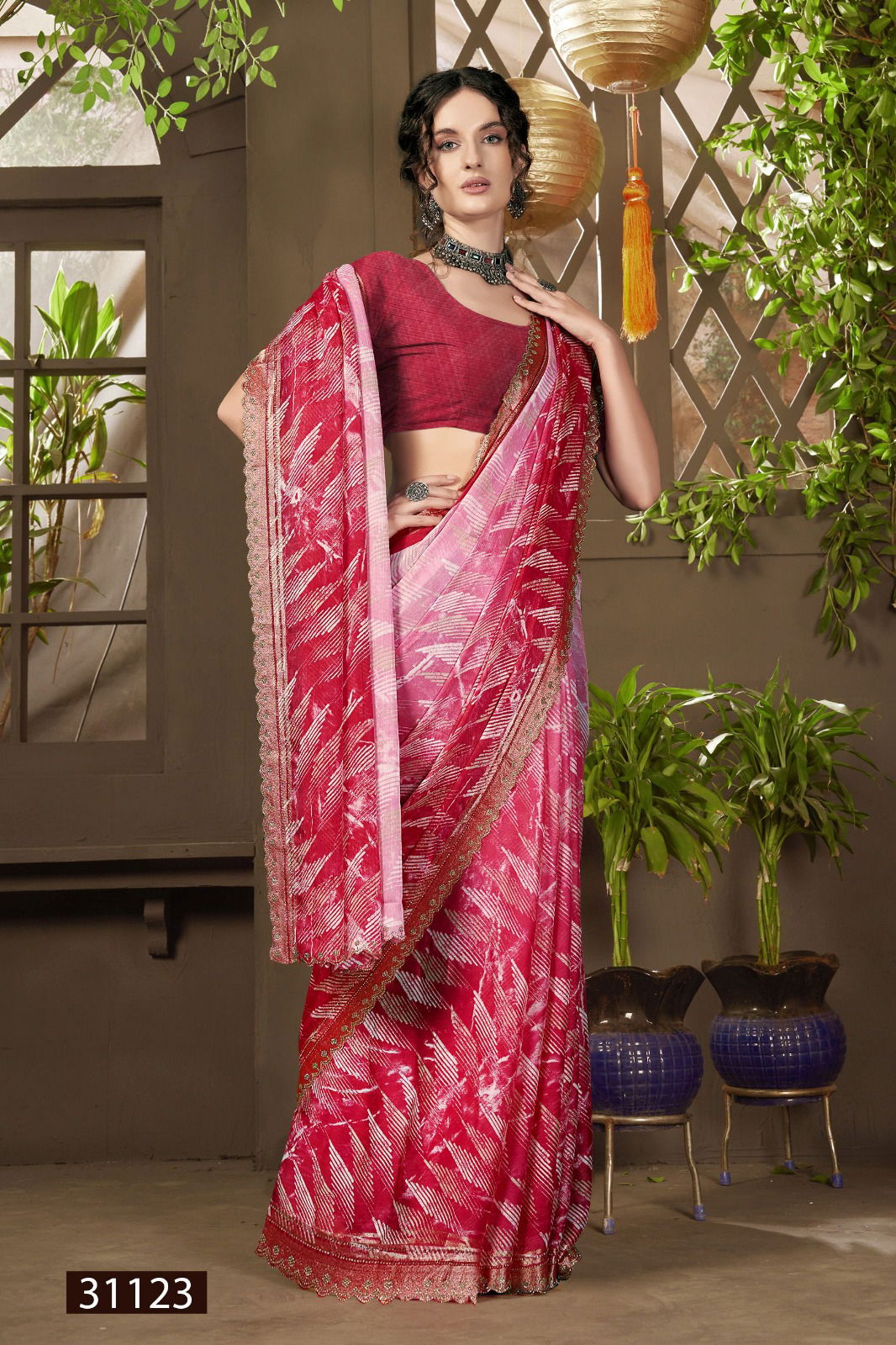 Alyson Vol 4 By Vallabhi Chiffon Printed Saree Exporters In India