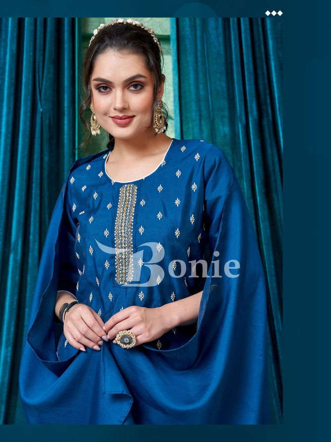 Flora 5 By Bonie Silk Kurti Bottom With Dupatta Catalog