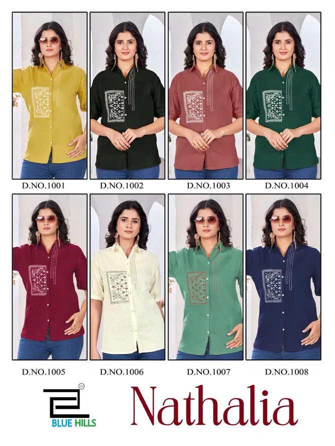 Nathalia By Blue Hills Cotton Flex Womens Shirt Exporters In India