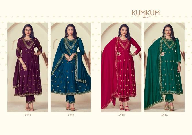 Kum Kum Vol 2 By Rangoon Heavy Anarkali Readymade Suits Wholesale Market In Surat