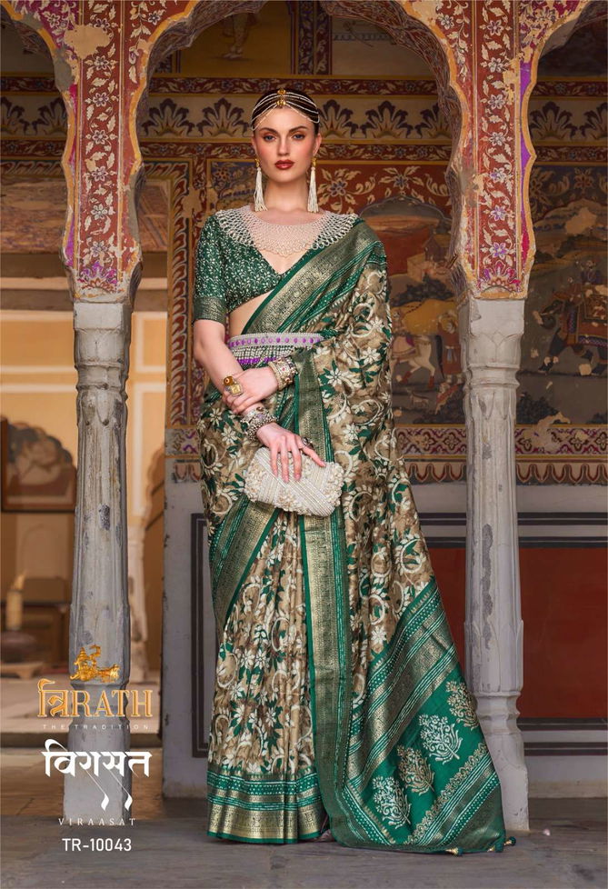 Viraasat 10043 To 10054 By Trirath Casual Wear Sigma Silk Saree Wholesale Online