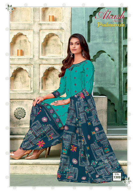 Akash Padmavati Vol-13 Latest Fancy Designer Regular Casual Wear Patiala Printed Dress Material Collection